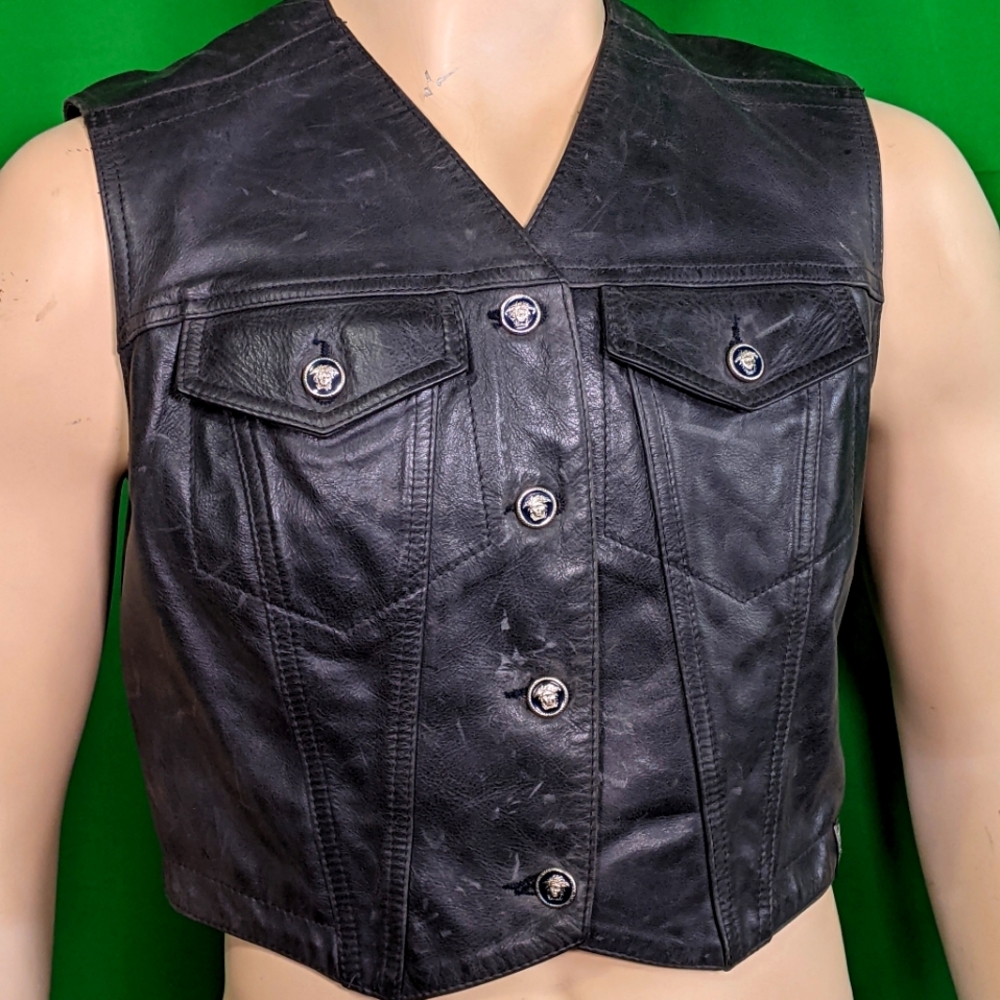 Authentic Versace Leather Vest